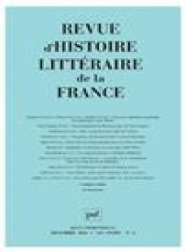 Revue D Histoire Litteraire De La France