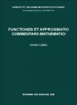 Functiones Et Approximatio Commentarii Mathematici